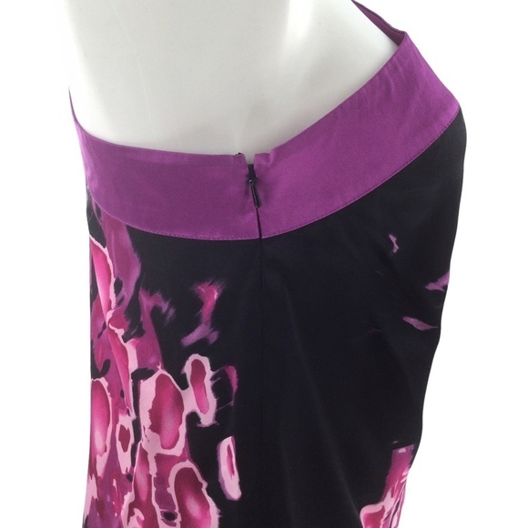 BEBE One Shoulder Silk Multicolor Blouse - Picture 9 of 14